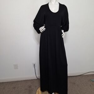 Les Wilk Vintage Black Whimsigoth Witchy Maxi Dress Approx. S/M